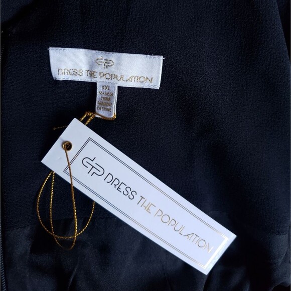 Dress The Population Jodi Stretch Crepe Mermaid Hem Evening Gown - Picture 7 of 9